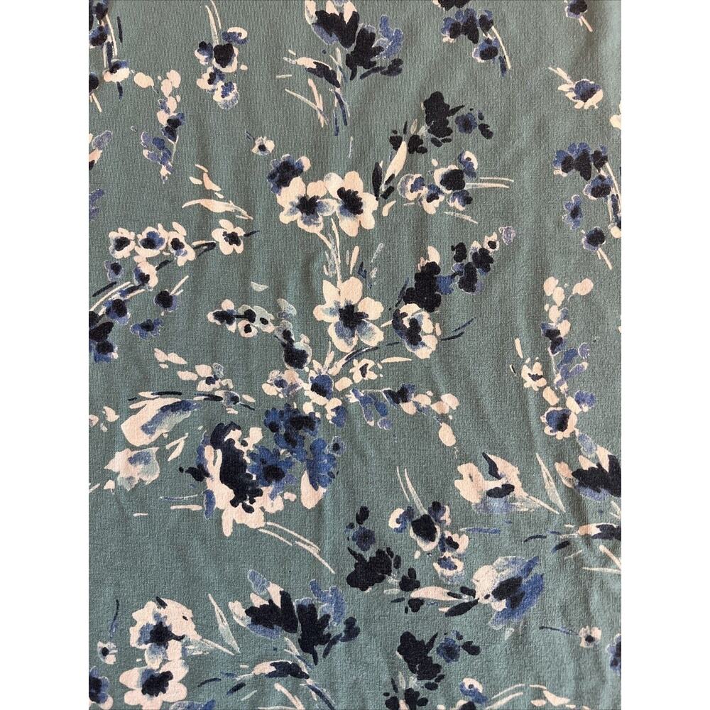 J. Jill Wearever Collection Dress Tank Dress Turquoise Floral Band V Neck Medium - Picture 7 of 9